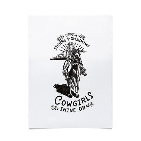 The Whiskey Ginger Through Storms Shadows Cowgirl Poster