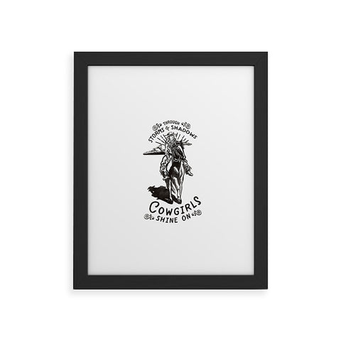 The Whiskey Ginger Through Storms Shadows Cowgirl Framed Art Print