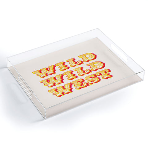 The Whiskey Ginger Vintage Red Yellow Wild Wild Acrylic Tray