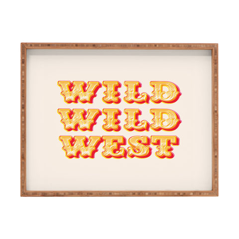 The Whiskey Ginger Vintage Red Yellow Wild Wild Rectangular Tray