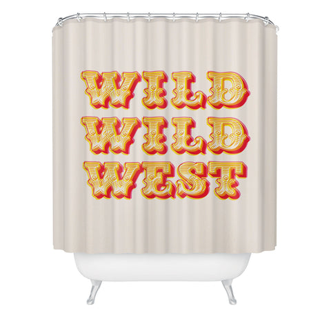 The Whiskey Ginger Vintage Red Yellow Wild Wild Shower Curtain