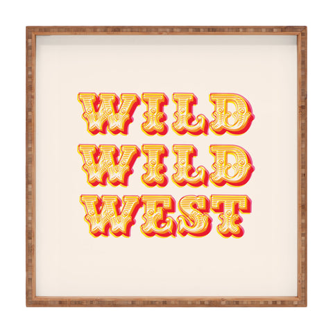 The Whiskey Ginger Vintage Red Yellow Wild Wild Square Tray