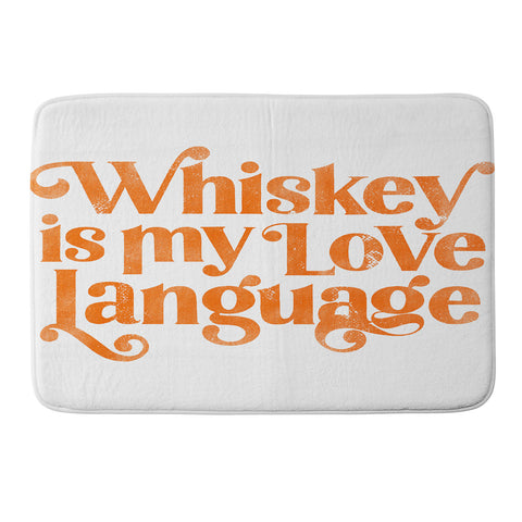 The Whiskey Ginger Whiskey Is My Love Language Memory Foam Bath Mat