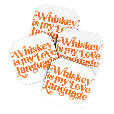 The Whiskey Ginger Whiskey Is My Love Language Coaster Set