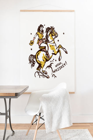 The Whiskey Ginger Woah Whiskey Western Pin Up Art Print And Hanger