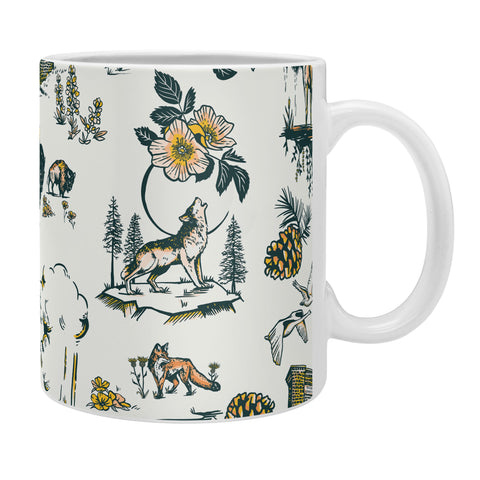 The Whiskey Ginger Yellowstone National Park Travel Pattern Coffee Mug