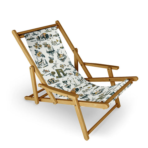The Whiskey Ginger Yellowstone National Park Travel Pattern Sling Chair