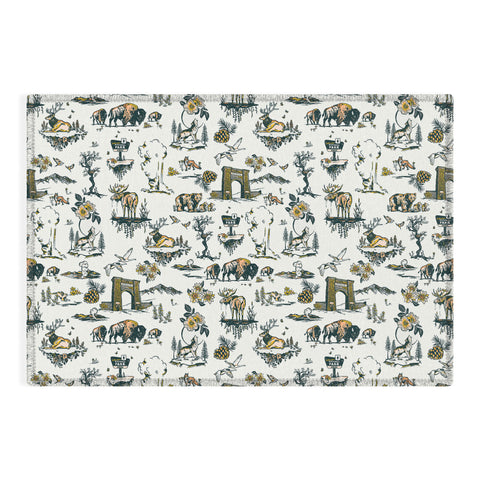 The Whiskey Ginger Yellowstone National Park Travel Pattern Outdoor Rug