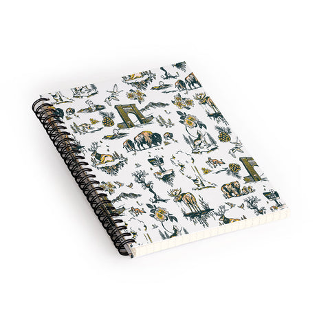 The Whiskey Ginger Yellowstone National Park Travel Pattern Spiral Notebook