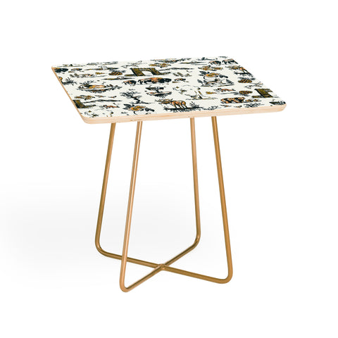 The Whiskey Ginger Yellowstone National Park Travel Pattern Side Table