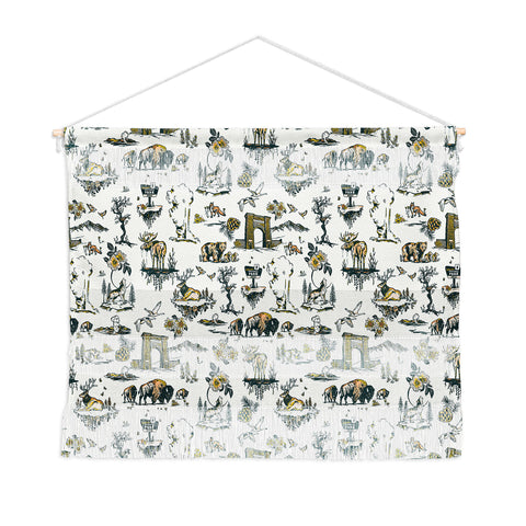 The Whiskey Ginger Yellowstone National Park Travel Pattern Wall Hanging Landscape