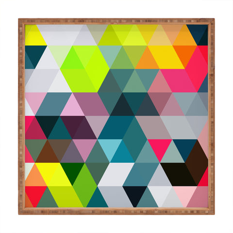 Three Of The Possessed Autumn Electric Lights Square Tray