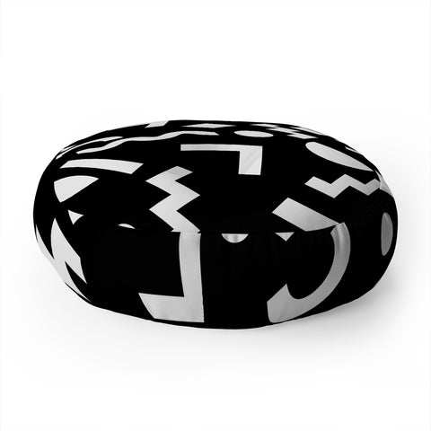 Three Of The Possessed Block Party BLK Floor Pillow Round