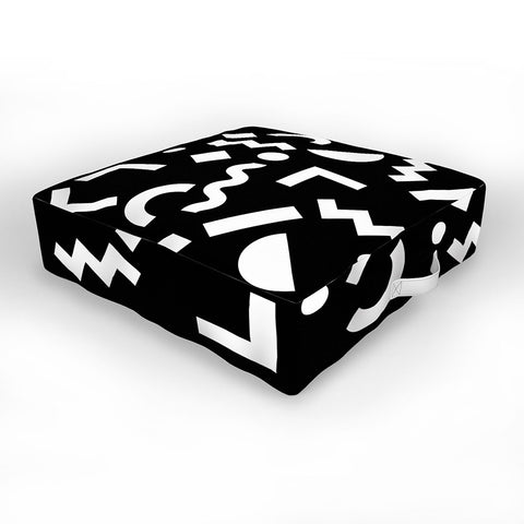 Three Of The Possessed Block Party BLK Outdoor Floor Cushion