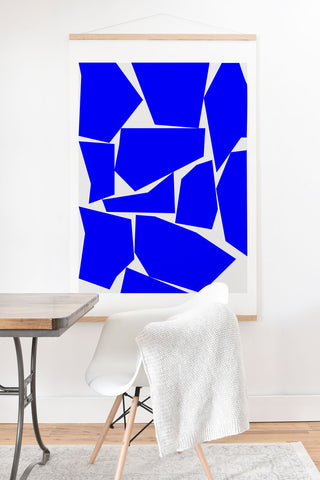 Three Of The Possessed Block Party Blue Art Print And Hanger