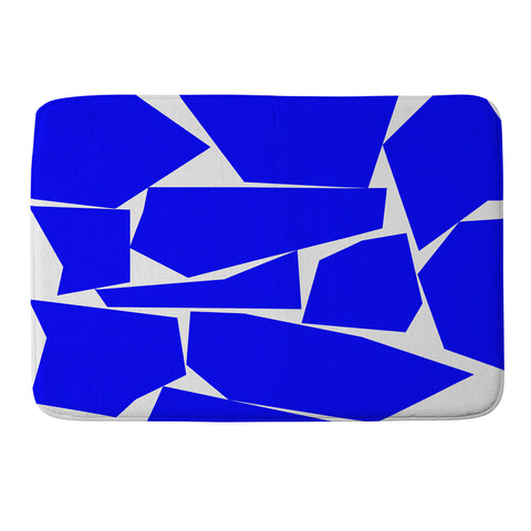 Three Of The Possessed Block Party Blue Memory Foam Bath Mat