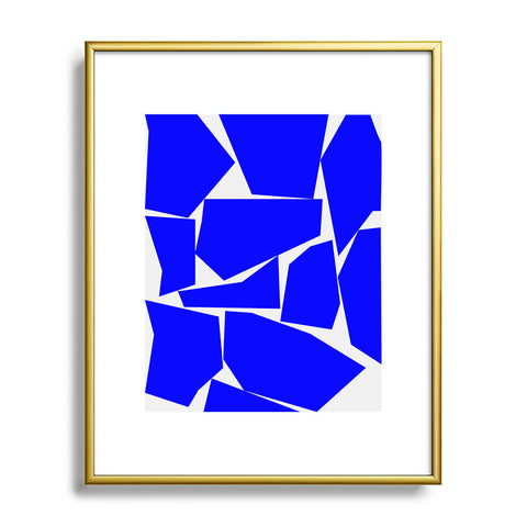 Three Of The Possessed Block Party Blue Metal Framed Art Print