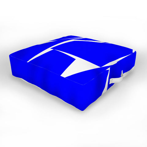 Three Of The Possessed Block Party Blue Outdoor Floor Cushion