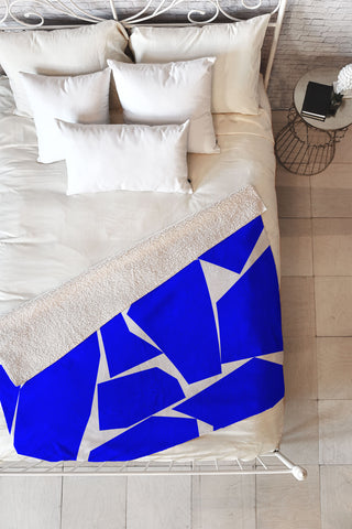 Three Of The Possessed Block Party Blue Fleece Throw Blanket