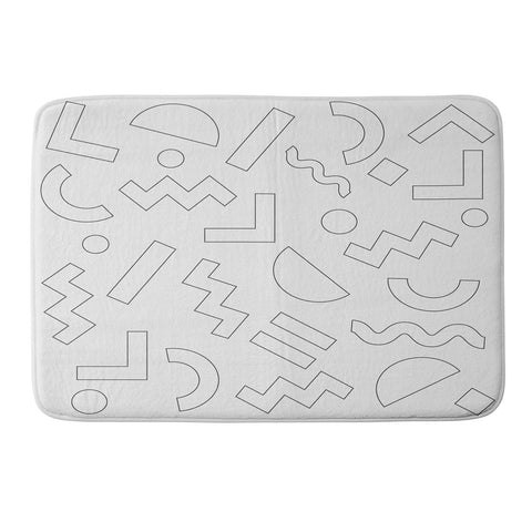 Three Of The Possessed Block Party Outline Memory Foam Bath Mat
