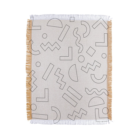 Three Of The Possessed Block Party Outline Throw Blanket