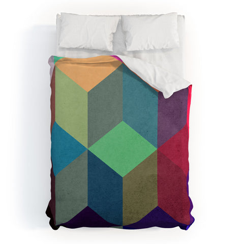 Three Of The Possessed City At Night Duvet Cover