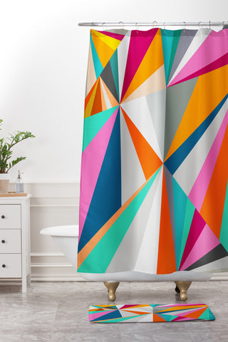 Three Of The Possessed Collins Ave Shower Curtain And Mat