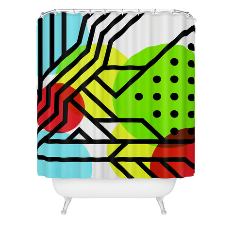 Three Of The Possessed Metro Deco 3 Shower Curtain