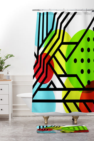 Three Of The Possessed Metro Deco 3 Shower Curtain And Mat