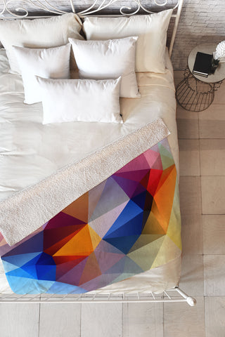 Three Of The Possessed Modern Bloom Fleece Throw Blanket