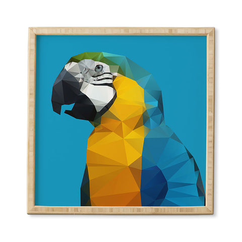Three Of The Possessed Parrot Blue Framed Wall Art