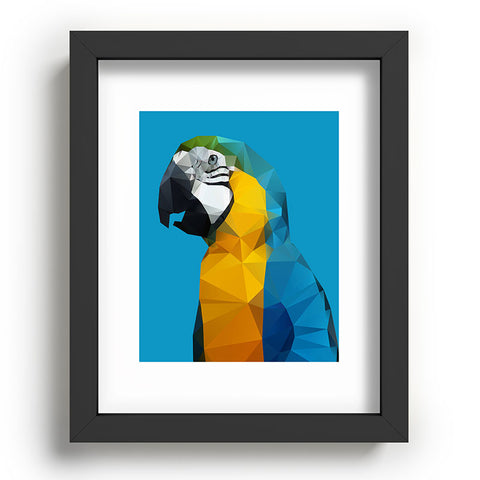 Three Of The Possessed Parrot Blue Recessed Framing Rectangle