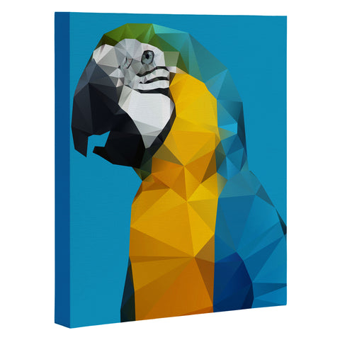 Three Of The Possessed Parrot Blue Art Canvas