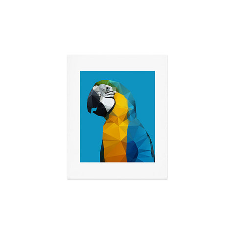 Three Of The Possessed Parrot Blue Art Print