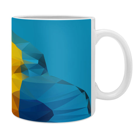 Three Of The Possessed Parrot Blue Coffee Mug