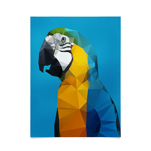 Three Of The Possessed Parrot Blue Poster