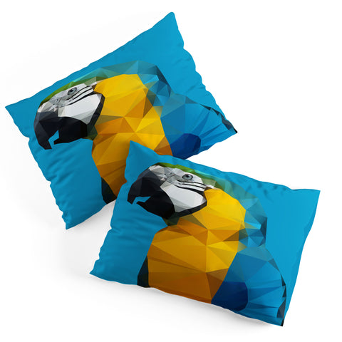 Three Of The Possessed Parrot Blue Pillow Shams