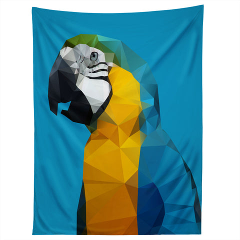 Three Of The Possessed Parrot Blue Tapestry