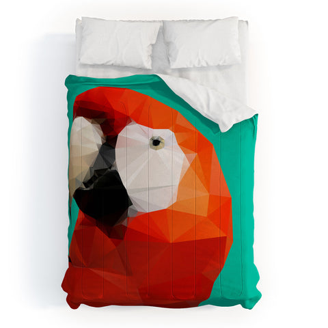 Three Of The Possessed Parrot Red Comforter