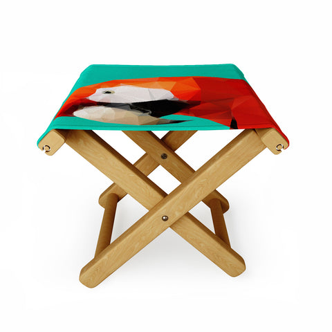 Three Of The Possessed Parrot Red Folding Stool