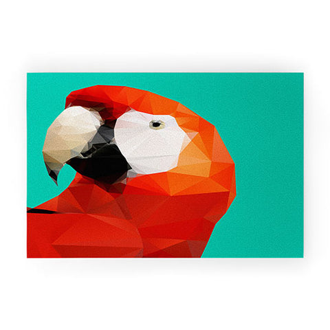 Three Of The Possessed Parrot Red Welcome Mat