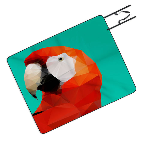 Three Of The Possessed Parrot Red Picnic Blanket