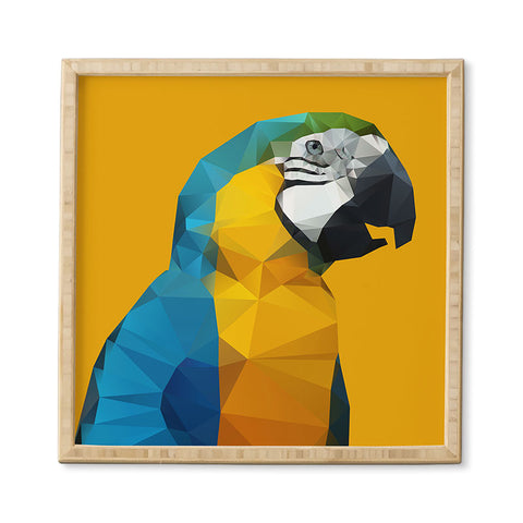 Three Of The Possessed Parrot Tropical Yellow Framed Wall Art
