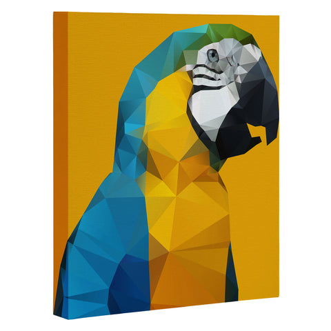 Three Of The Possessed Parrot Tropical Yellow Art Canvas