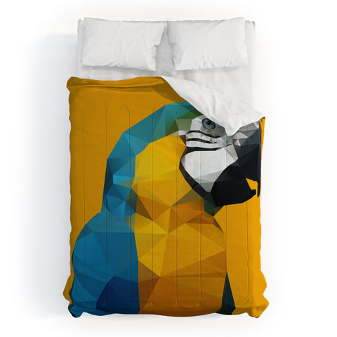 Three Of The Possessed Parrot Tropical Yellow Comforter