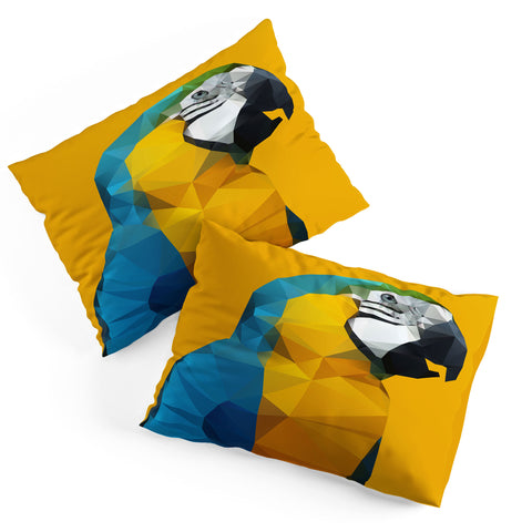 Three Of The Possessed Parrot Tropical Yellow Pillow Shams