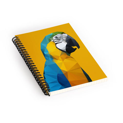 Three Of The Possessed Parrot Tropical Yellow Spiral Notebook