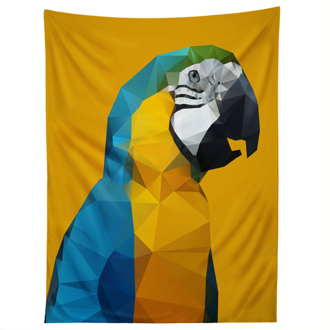 Three Of The Possessed Parrot Tropical Yellow Tapestry