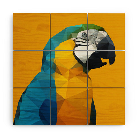 Three Of The Possessed Parrot Tropical Yellow Wood Wall Mural