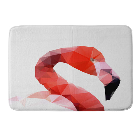 Three Of The Possessed Pink Flamingo Memory Foam Bath Mat